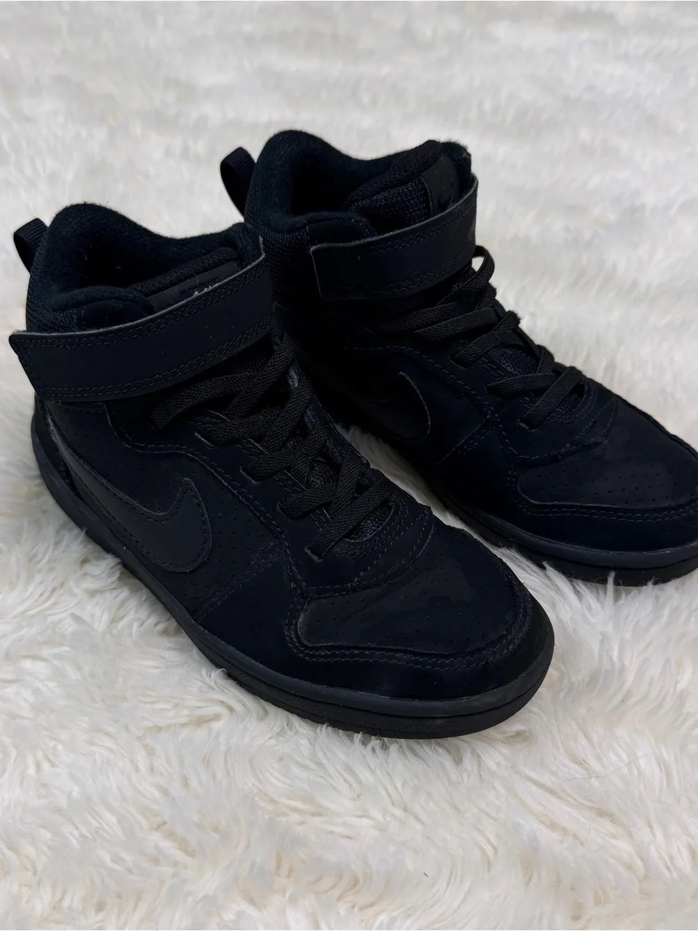 Nike Court Borough Mid 2 Solid Black Sneakers
